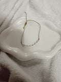 Adjustable Cove Pearl Champagne Thread Bracelet